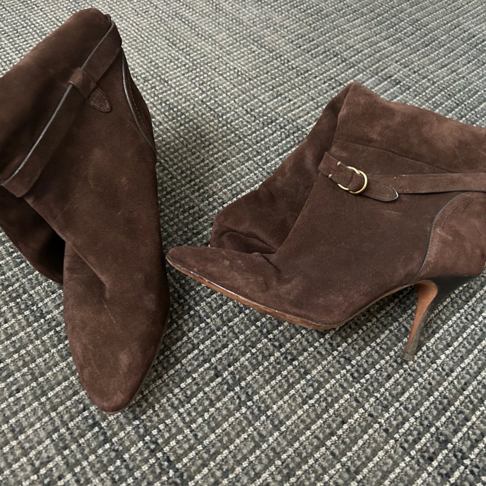 Ralph lauren Brown Suede Ankle Boots